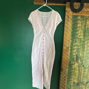 Free People New in town midi Button-Down Dress XS
